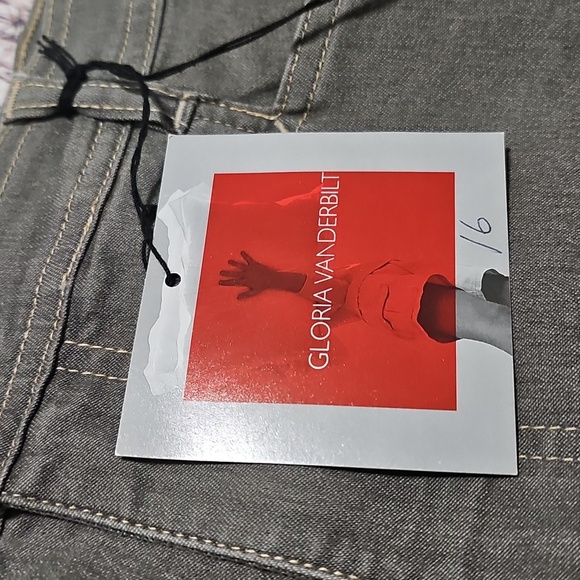 Gloria Vanderbilt Denim High Waist Shorts Size 16 New - Picture 2 of 5